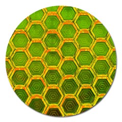 Hexagon Windows Magnet 5  (round) by essentialimage