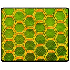 Hexagon Windows Fleece Blanket (medium)  by essentialimage