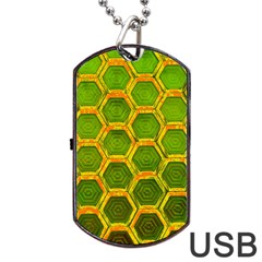 Hexagon Windows Dog Tag Usb Flash (one Side) by essentialimage