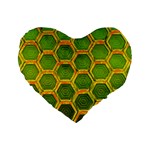 Hexagon Windows Standard 16  Premium Heart Shape Cushions Front