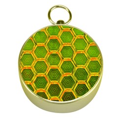 Hexagon Windows Gold Compasses by essentialimage