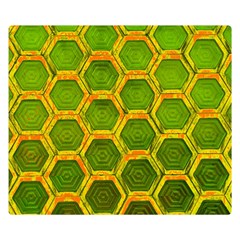 Hexagon Windows Double Sided Flano Blanket (small)  by essentialimage