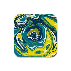 Vector Vivid Marble Pattern 14 Rubber Square Coaster (4 Pack)  by goljakoff