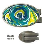 Vector Vivid Marble Pattern 14 Money Clips (Oval)  Front