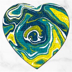 Vector Vivid Marble Pattern 14 Jigsaw Puzzle (heart) by goljakoff