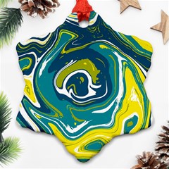 Vector Vivid Marble Pattern 14 Ornament (snowflake) by goljakoff