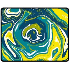 Vector Vivid Marble Pattern 14 Double Sided Fleece Blanket (medium)  by goljakoff