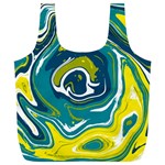 Vector Vivid Marble Pattern 14 Full Print Recycle Bag (XL) Back