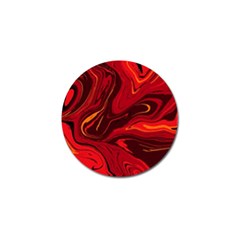 Red Vivid Marble Pattern Golf Ball Marker (10 Pack) by goljakoff