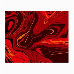 Red Vivid Marble Pattern Small Glasses Cloth by goljakoff