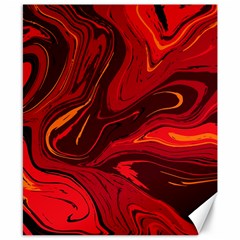 Red Vivid Marble Pattern Canvas 8  X 10  by goljakoff