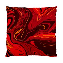 Red Vivid Marble Pattern Standard Cushion Case (one Side) by goljakoff