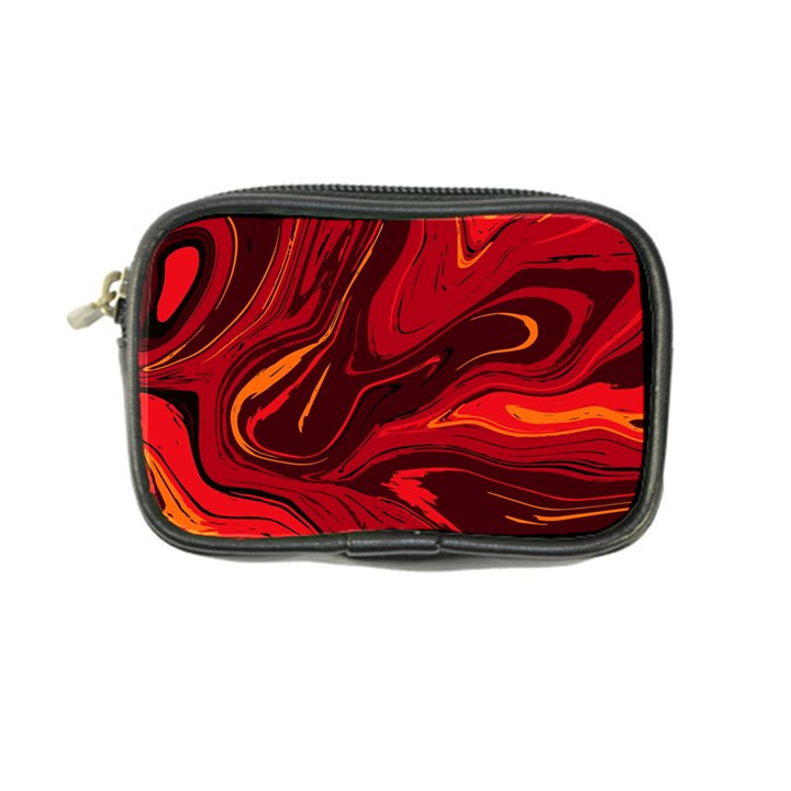 Red Vivid Marble Pattern Coin Purse