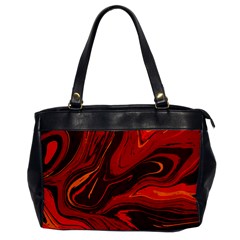 Red Vivid Marble Pattern Oversize Office Handbag by goljakoff