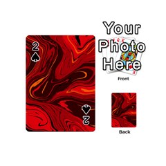 Red Vivid Marble Pattern Playing Cards 54 Designs (mini) by goljakoff