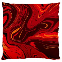 Red Vivid Marble Pattern Large Cushion Case (two Sides) by goljakoff