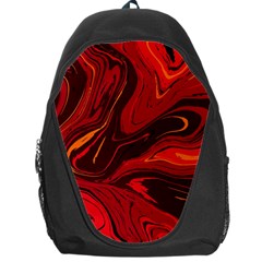 Red Vivid Marble Pattern Backpack Bag by goljakoff