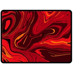 Red Vivid Marble Pattern Double Sided Fleece Blanket (large)  by goljakoff