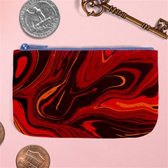 Red Vivid Marble Pattern Large Coin Purse by goljakoff