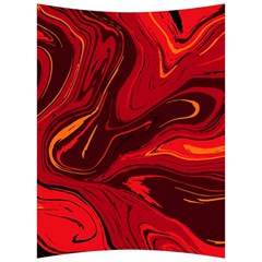 Red Vivid Marble Pattern Back Support Cushion by goljakoff