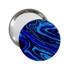 Blue Vivid Marble Pattern 16 2 25  Handbag Mirrors by goljakoff