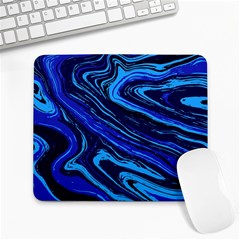 Blue Vivid Marble Pattern 16 Large Mousepads by goljakoff