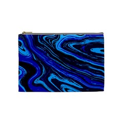 Blue Vivid Marble Pattern 16 Cosmetic Bag (medium) by goljakoff