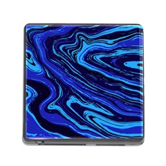 Blue Vivid Marble Pattern 16 Memory Card Reader (square 5 Slot) by goljakoff