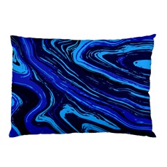 Blue Vivid Marble Pattern 16 Pillow Case (two Sides) by goljakoff