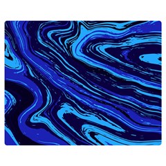 Blue Vivid Marble Pattern 16 Double Sided Flano Blanket (medium)  by goljakoff