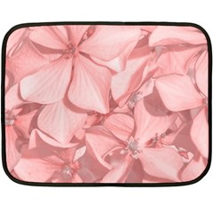 Coral Colored Hortensias Floral Photo Fleece Blanket (mini) by dflcprintsclothing