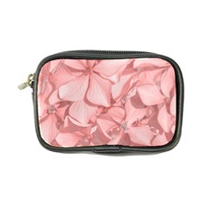 Coral Colored Hortensias Floral Photo Coin Purse