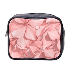 Coral Colored Hortensias Floral Photo Mini Toiletries Bag (two Sides) by dflcprintsclothing