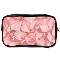 Coral Colored Hortensias Floral Photo Toiletries Bag (one Side) by dflcprintsclothing