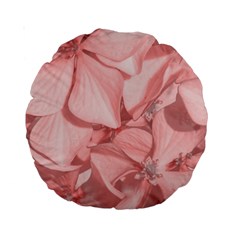 Coral Colored Hortensias Floral Photo Standard 15  Premium Round Cushions by dflcprintsclothing