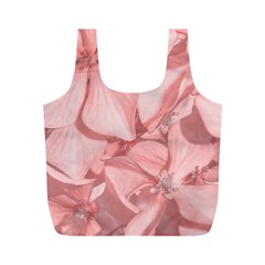 Coral Colored Hortensias Floral Photo Full Print Recycle Bag (m) by dflcprintsclothing