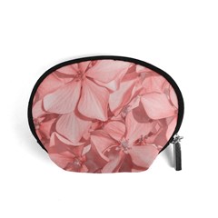 Coral Colored Hortensias Floral Photo Accessory Pouch (small) by dflcprintsclothing