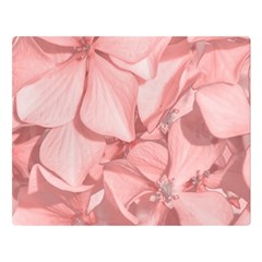 Coral Colored Hortensias Floral Photo Double Sided Flano Blanket (large)  by dflcprintsclothing