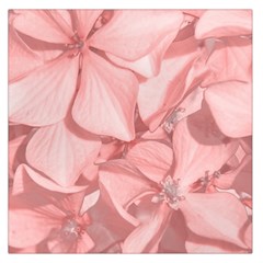 Coral Colored Hortensias Floral Photo Large Satin Scarf (square) by dflcprintsclothing