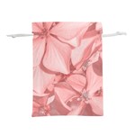 Coral Colored Hortensias Floral Photo Lightweight Drawstring Pouch (M) Front