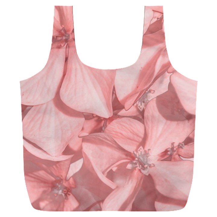 Coral Colored Hortensias Floral Photo Full Print Recycle Bag (XXXL)