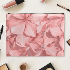 Coral Colored Hortensias Floral Photo Cosmetic Bag (xl) by dflcprintsclothing