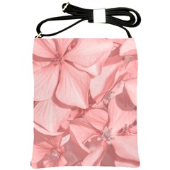 Coral Colored Hortensias Floral Photo Shoulder Sling Bag by dflcprintsclothing