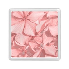 Coral Colored Hortensias Floral Photo Memory Card Reader (square) by dflcprintsclothing