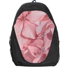 Coral Colored Hortensias Floral Photo Backpack Bag by dflcprintsclothing