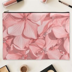 Coral Colored Hortensias Floral Photo Cosmetic Bag (xxxl)