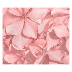 Coral Colored Hortensias Floral Photo Double Sided Flano Blanket (small)  by dflcprintsclothing