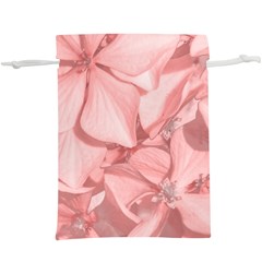 Coral Colored Hortensias Floral Photo  Lightweight Drawstring Pouch (xl) by dflcprintsclothing