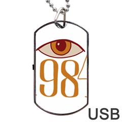 Orwell Dog Tag Usb Flash (two Sides) by Valentinaart