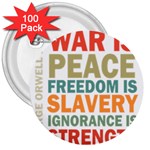 Orwell 3  Buttons (100 pack)  Front